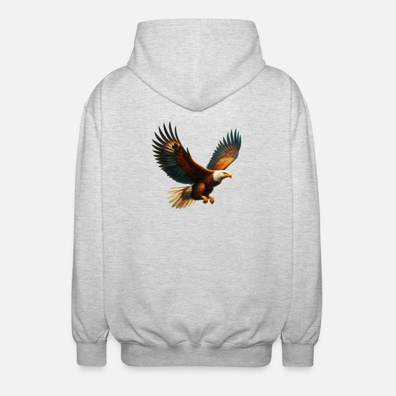 Adler - Unisex Kapuzenjacke - Hellgrau meliert