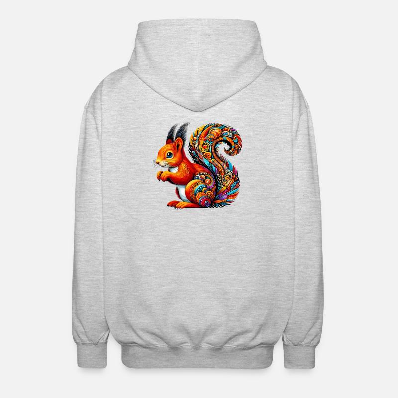 Eichhörnchen - Unisex Kapuzenjacke - Hellgrau meliert