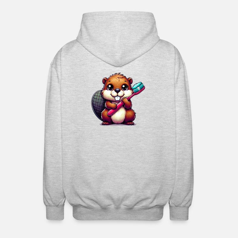 Bieber - Unisex Kapuzenjacke - Hellgrau meliert