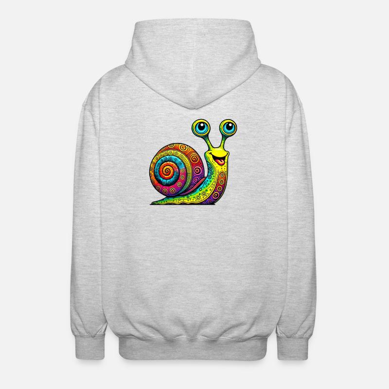 Escargot - Veste à capuche unisexe - gris clair chiné