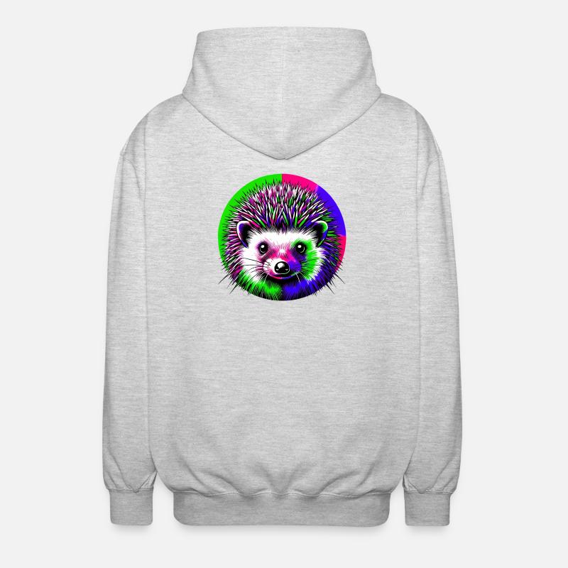 Hérisson - Veste à capuche unisexe - gris clair chiné