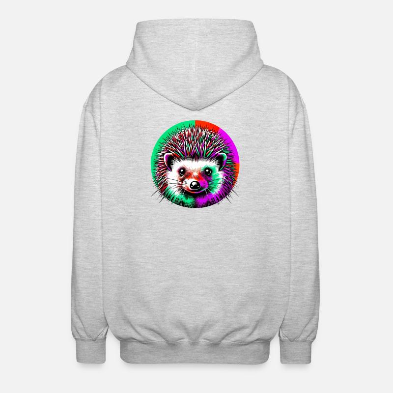 Hérisson - Veste à capuche unisexe - gris clair chiné