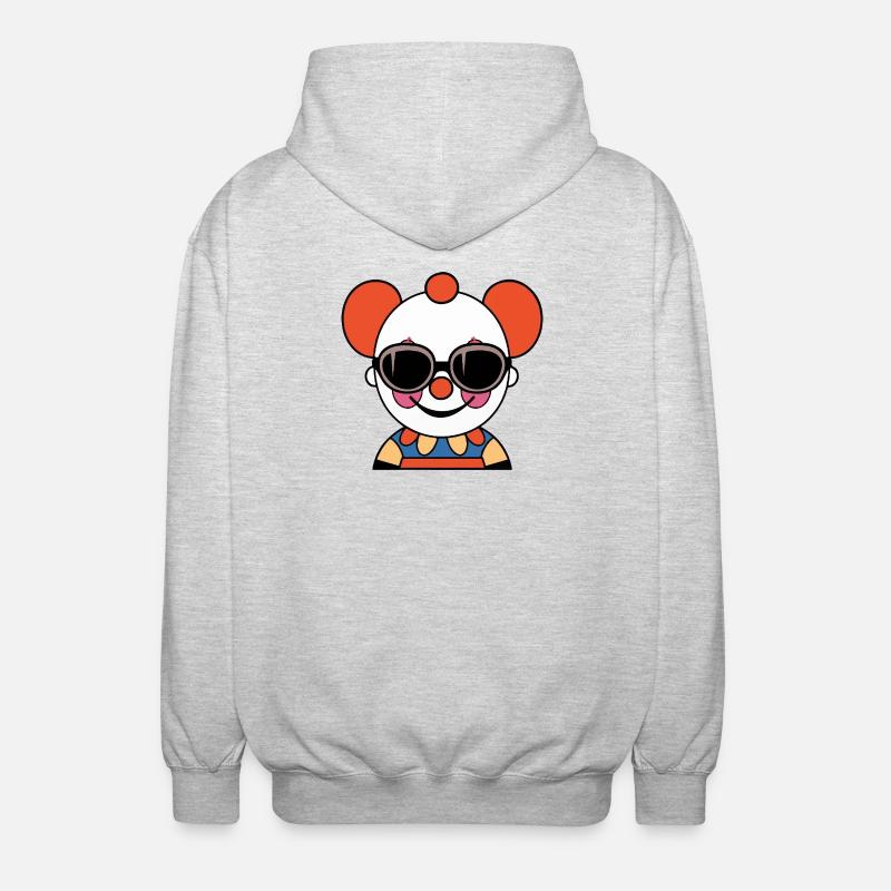 Clown d’Halloween - Veste à capuche unisexe - gris clair chiné