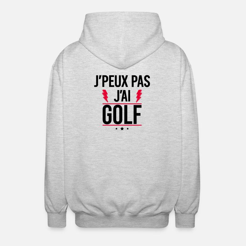 J’peux pas j’ai golf Humour Golf - Veste à capuche unisexe - gris clair chiné