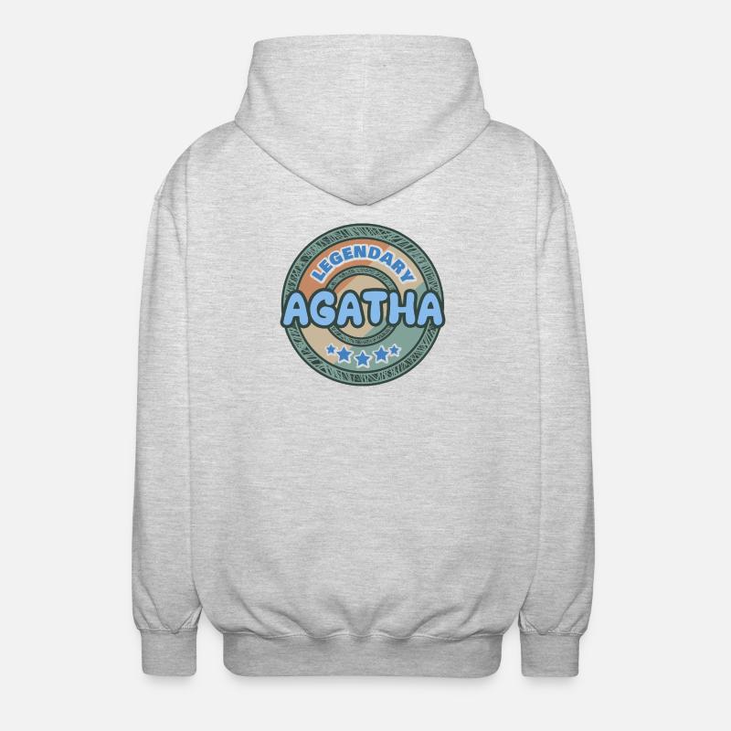 Agatha als Geschenkidee - Unisex Kapuzenjacke - Hellgrau meliert