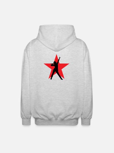 Sänger – Sänger – Lied – Gesang - Unisex Kapuzenjacke - Hellgrau meliert