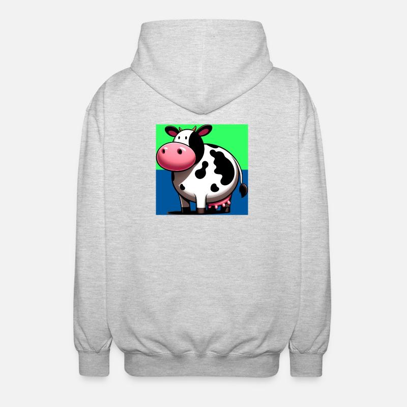 vache - Veste à capuche unisexe - gris clair chiné
