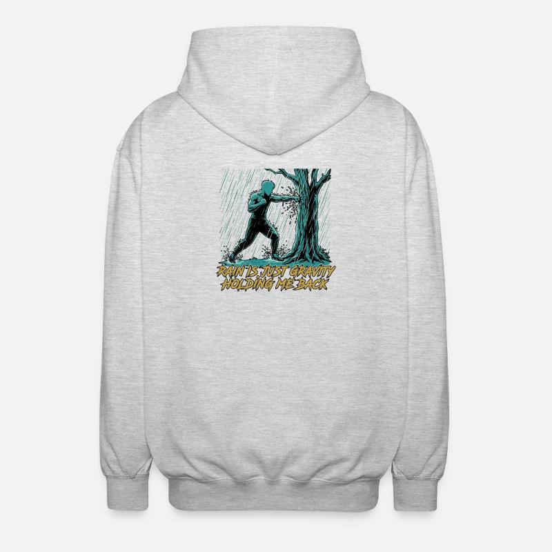 Kung Fu Kampfkunst - Unisex Kapuzenjacke - Hellgrau meliert