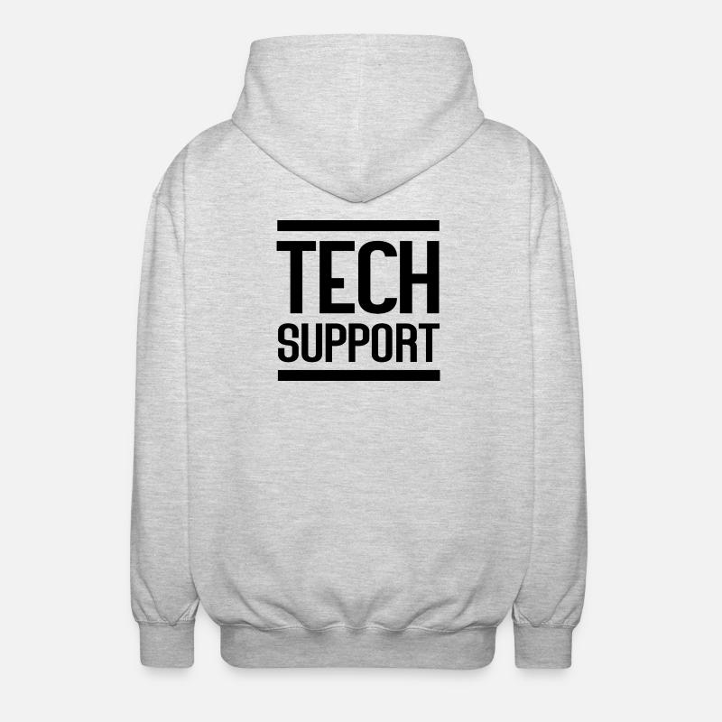 Tech Support - Unisex Hooded Jacket - light heather grey