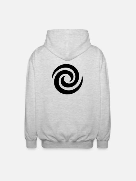 Japanese Spiral - Unisex Hooded Jacket - light heather grey