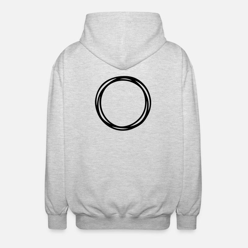Kreise und Kreise - Unisex Kapuzenjacke - Hellgrau meliert