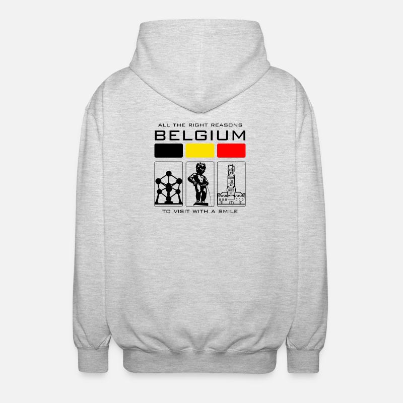 Bunte Blöcke und Bogen - Unisex Kapuzenjacke - Hellgrau meliert