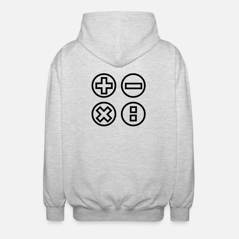 Logo mit vier Emblemen berechnen Schattenbild - Unisex Kapuzenjacke - Hellgrau meliert