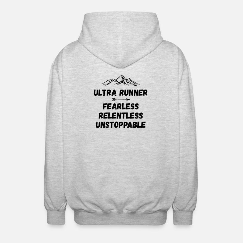 Ultra Runner - Intrépide. Implacable. Imparable. - Veste à capuche unisexe - gris clair chiné