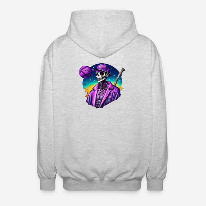 Skelett - Unisex Kapuzenjacke - Hellgrau meliert