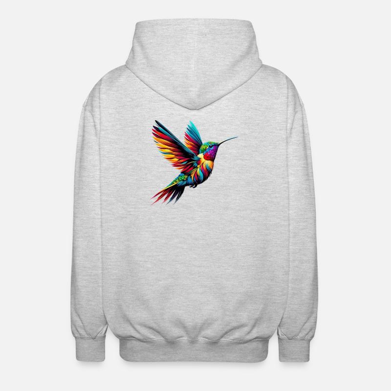 Kolibri - Unisex Kapuzenjacke - Hellgrau meliert