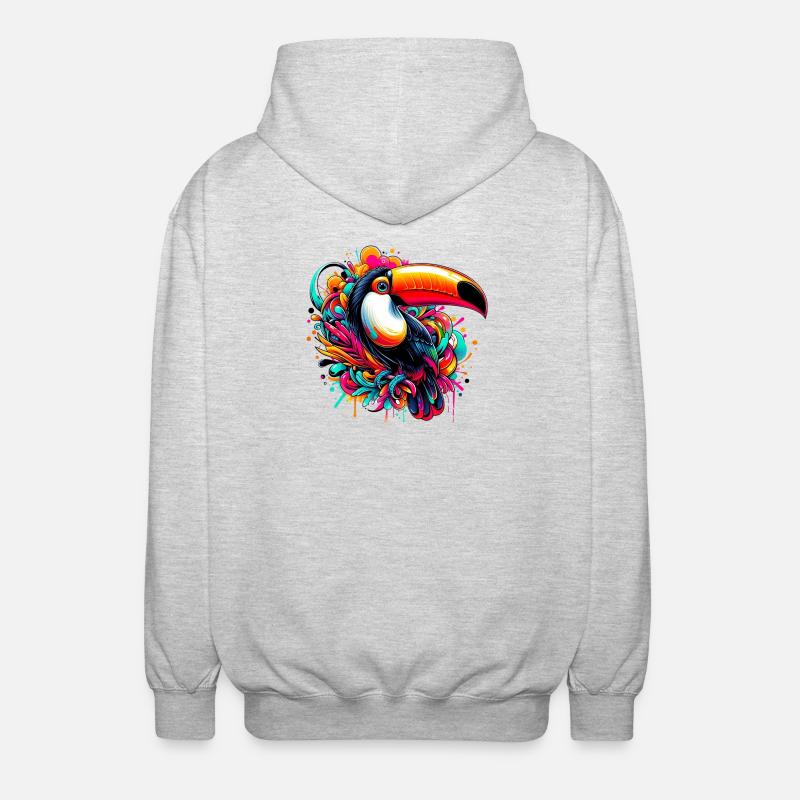 Tukan - Unisex Kapuzenjacke - Hellgrau meliert