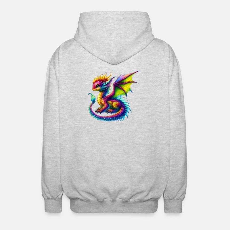 Dragon - Unisex Hooded Jacket - light heather grey