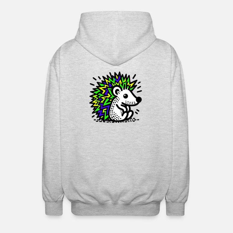 Hérisson - Veste à capuche unisexe - gris clair chiné