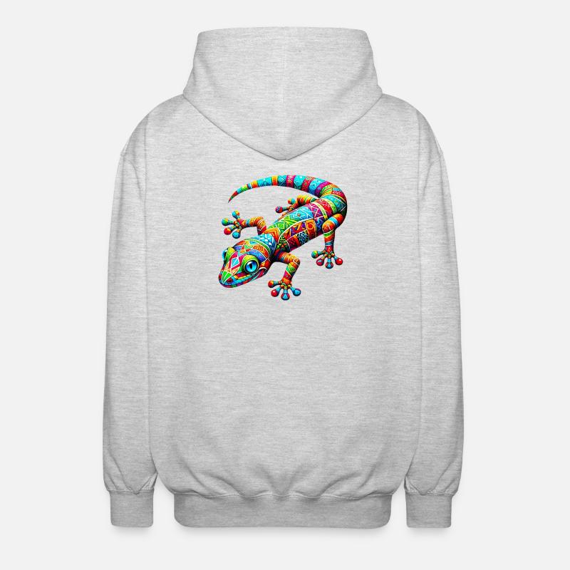 Gecko - Veste à capuche unisexe - gris clair chiné