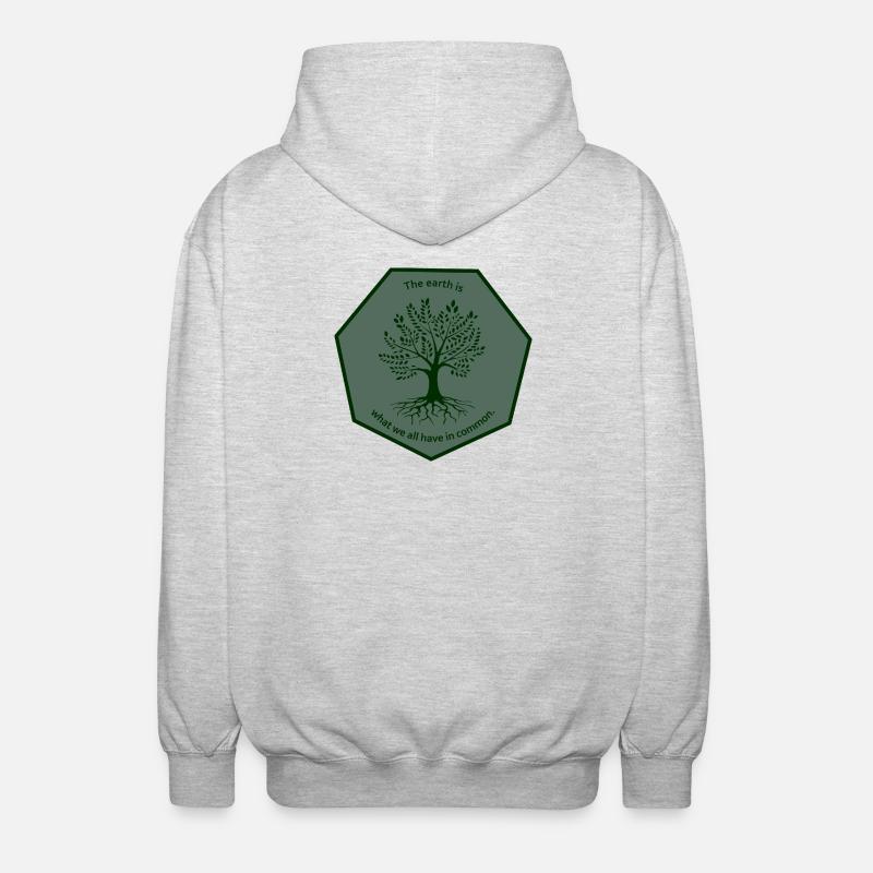 Baumwappen2 - Unisex Kapuzenjacke - Hellgrau meliert