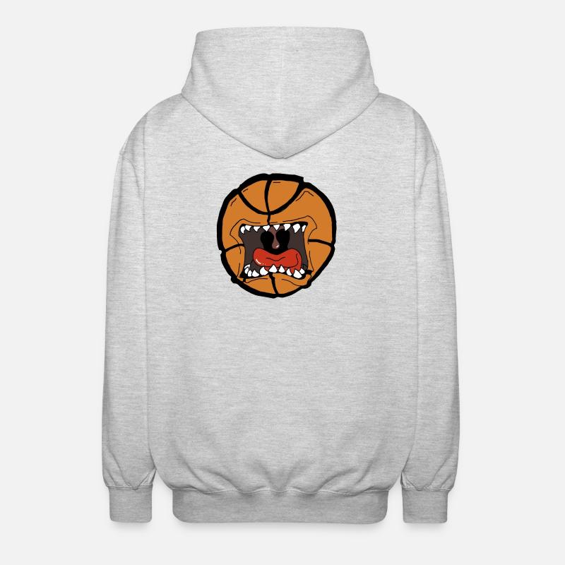Conception explosive du ballon de basket - Veste à capuche unisexe - gris clair chiné