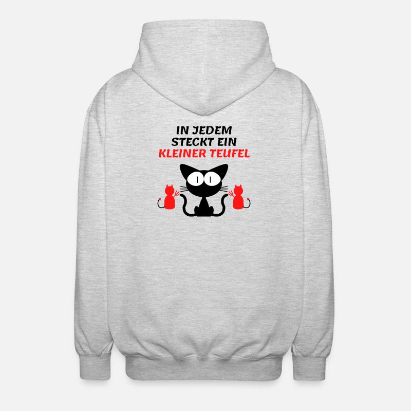 Chat - Veste à capuche unisexe - gris clair chiné