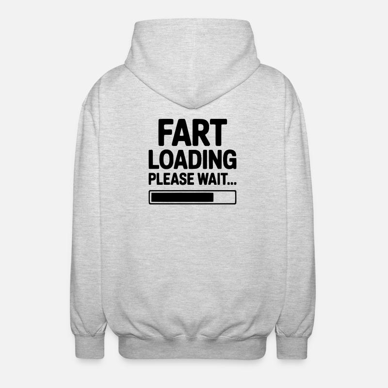 Fart Loading Please Wait... - Unisex Hooded Jacket - light heather grey