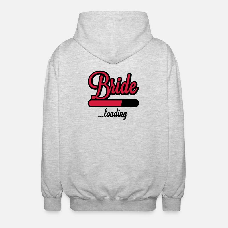 Bride loading - Unisex Kapuzenjacke - Hellgrau meliert