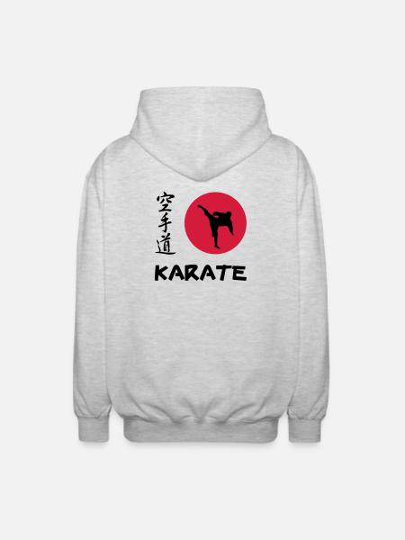 Karate - Veste à capuche unisexe - gris clair chiné