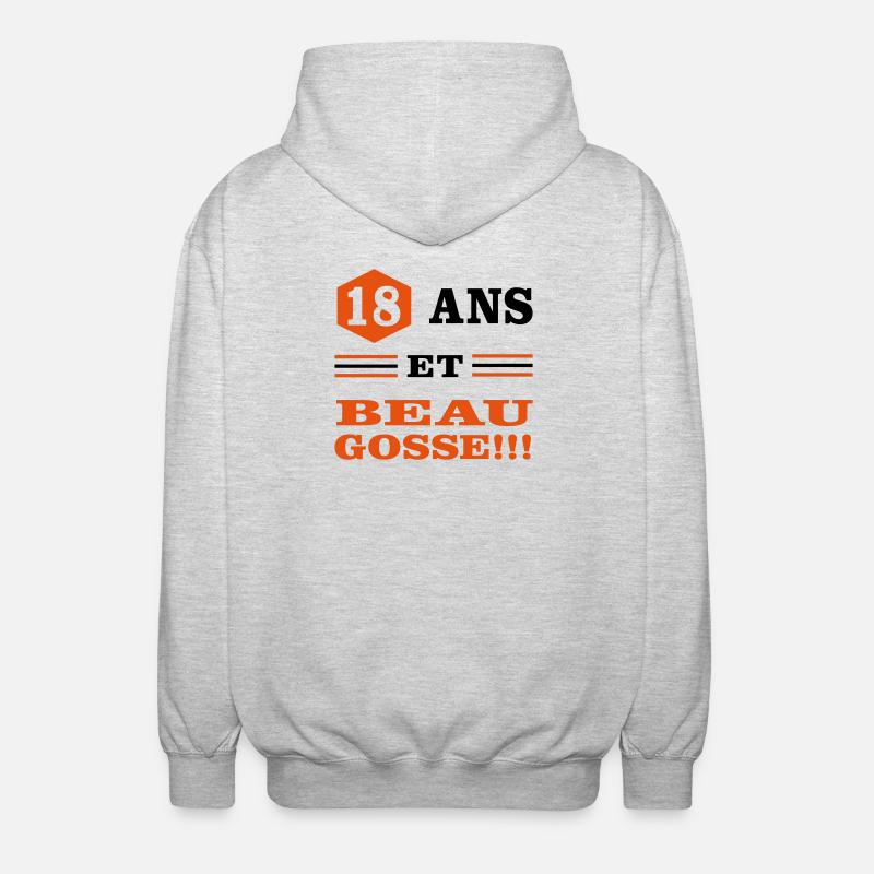 18 ANS ET BEAU GOSSE - Veste à capuche unisexe - gris clair chiné