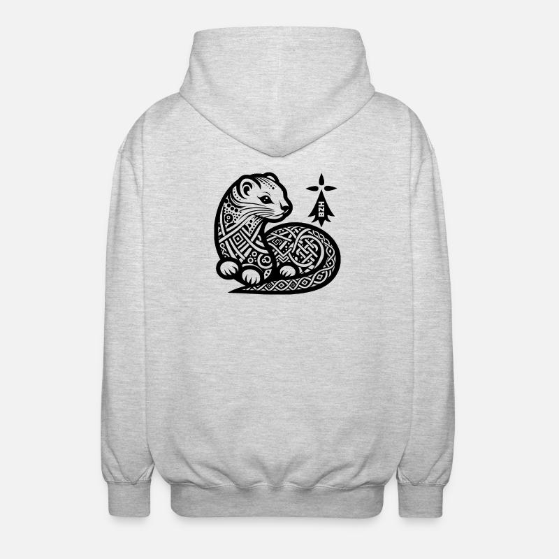 L hermine - Veste à capuche unisexe - gris clair chiné