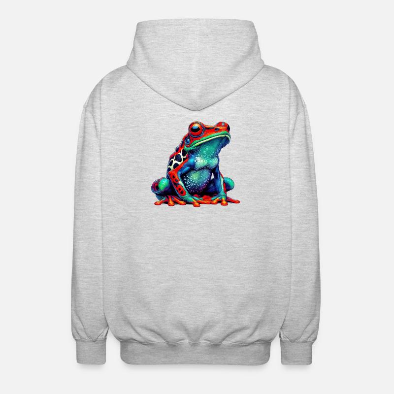 Grenouille - Veste à capuche unisexe - gris clair chiné