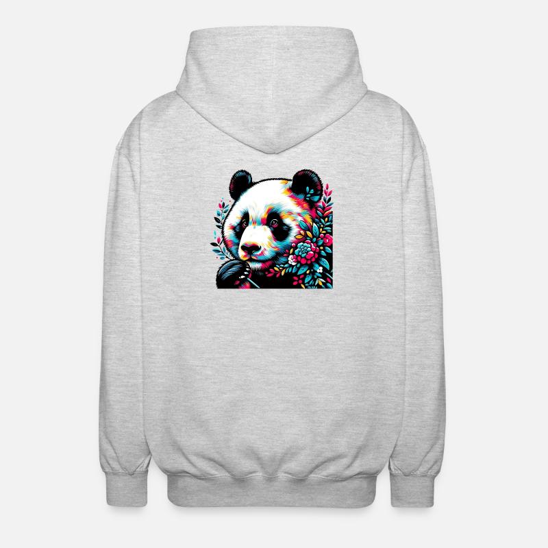 Panda - Unisex Hooded Jacket - light heather grey