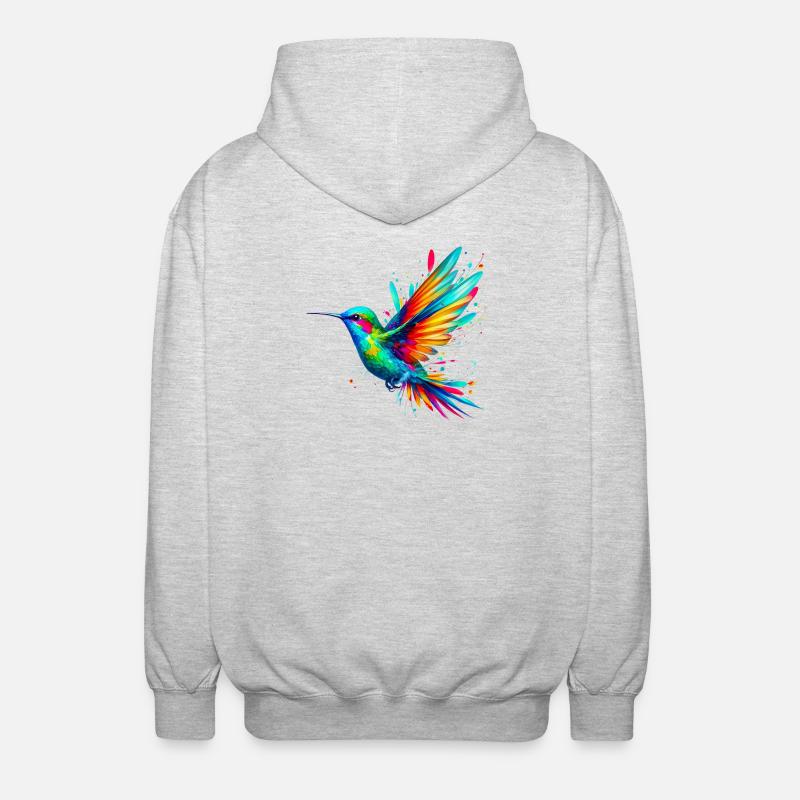 Kolibri - Unisex Kapuzenjacke - Hellgrau meliert