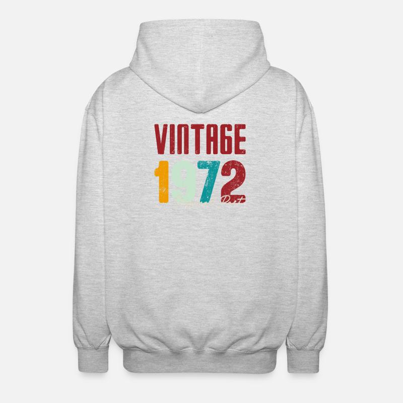 Millésime 1972 Partie originale - Veste à capuche unisexe - gris clair chiné
