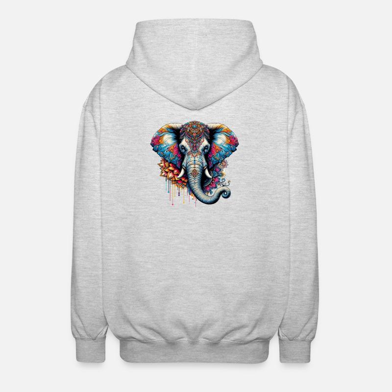 Elephant - Unisex Hooded Jacket - light heather grey