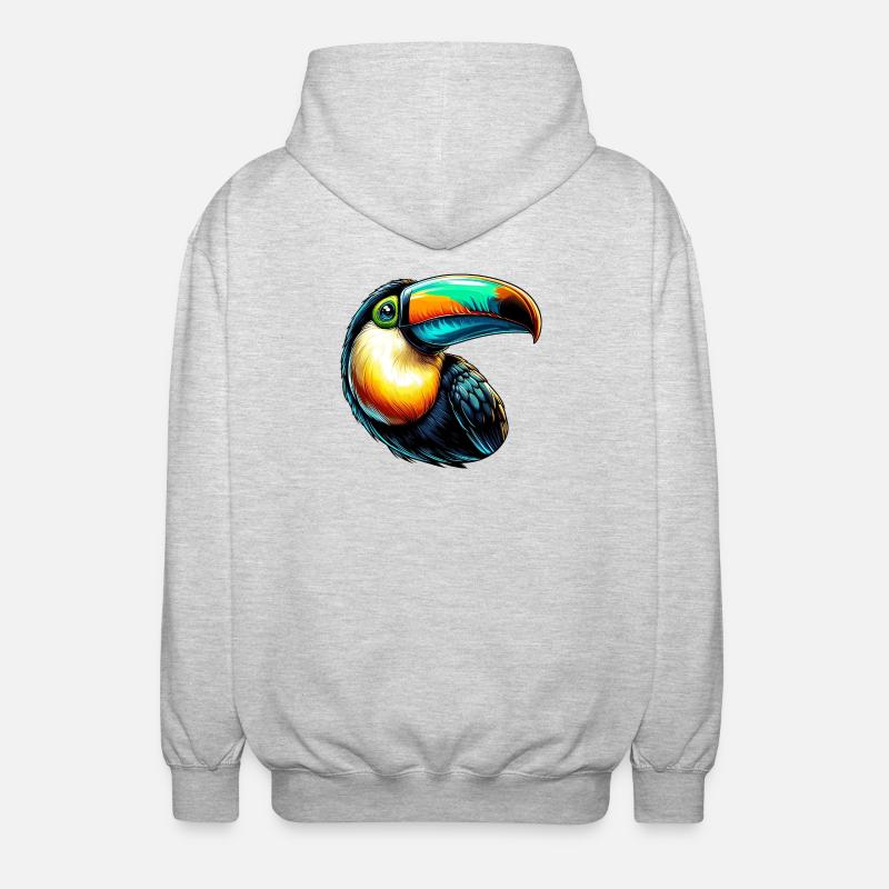Toucan - Unisex Hooded Jacket - light heather grey
