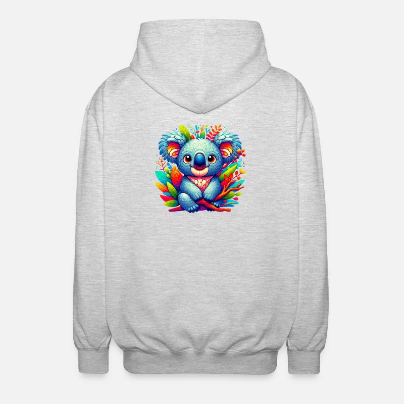 Koala - Unisex Kapuzenjacke - Hellgrau meliert