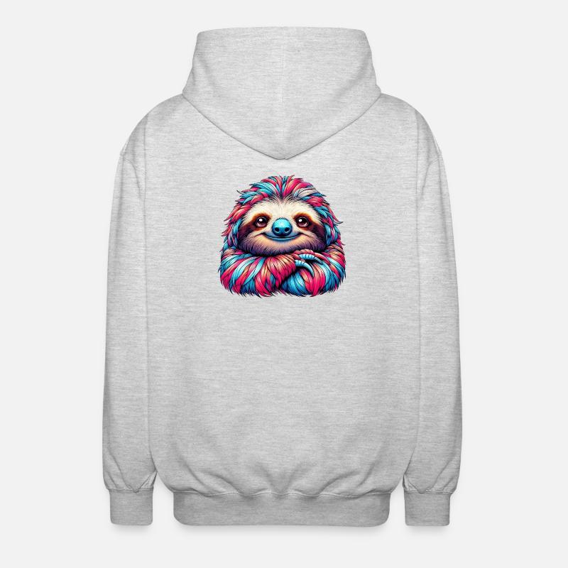 Faultier - Unisex Kapuzenjacke - Hellgrau meliert