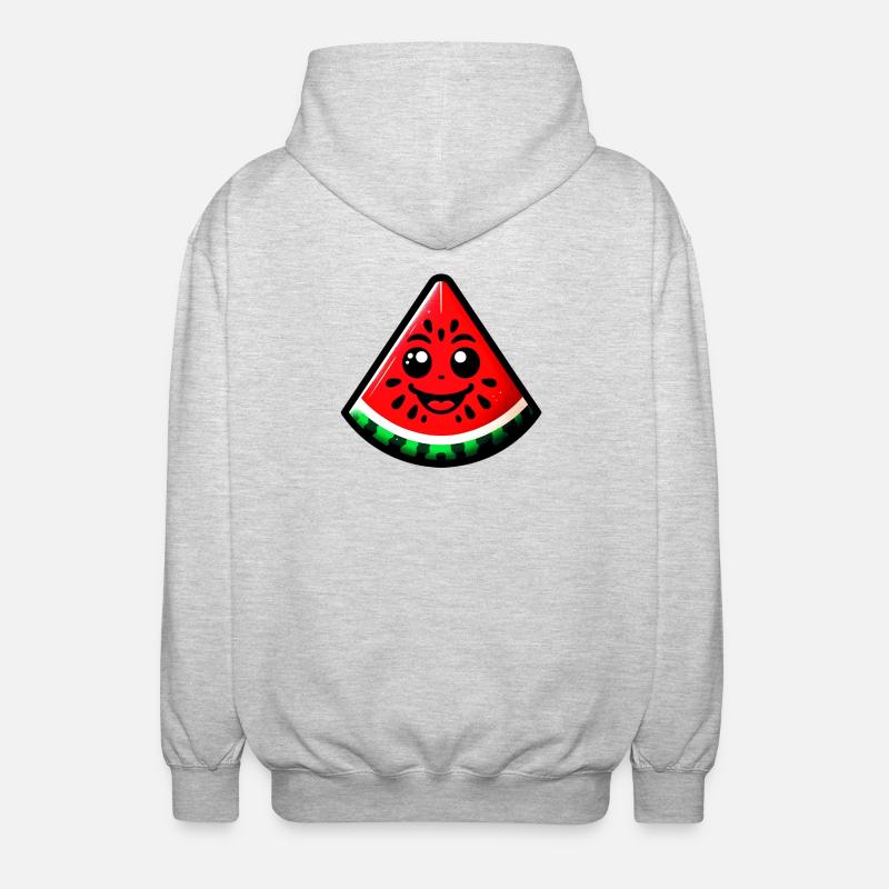 Pastèque - Veste à capuche unisexe - gris clair chiné