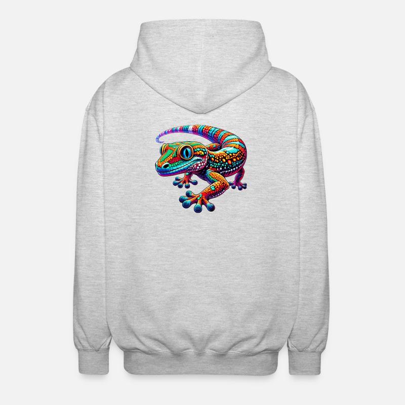 Gecko - Veste à capuche unisexe - gris clair chiné