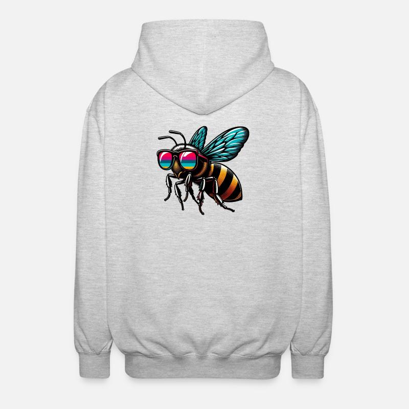 Bee - Unisex Hooded Jacket - light heather grey