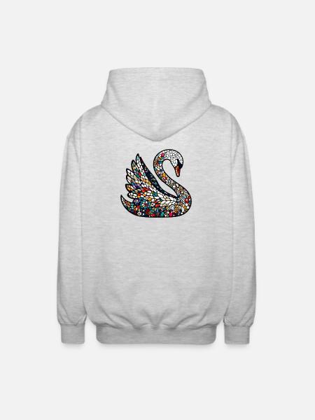 Swan - Unisex Hooded Jacket - light heather grey