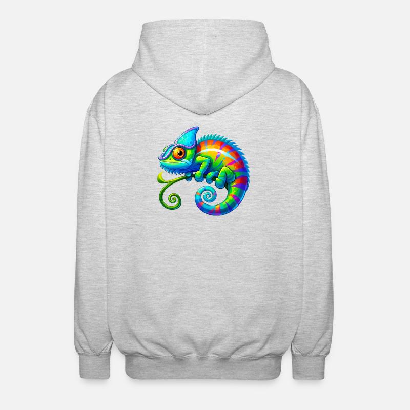Chamäleon - Unisex Kapuzenjacke - Hellgrau meliert