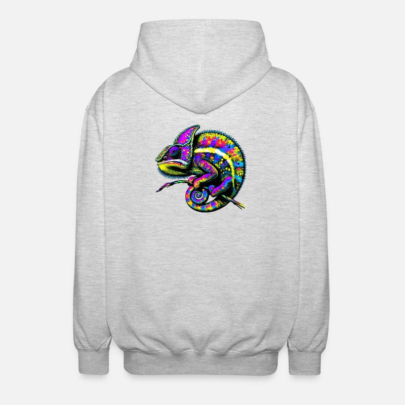 Chamäleon - Unisex Kapuzenjacke - Hellgrau meliert