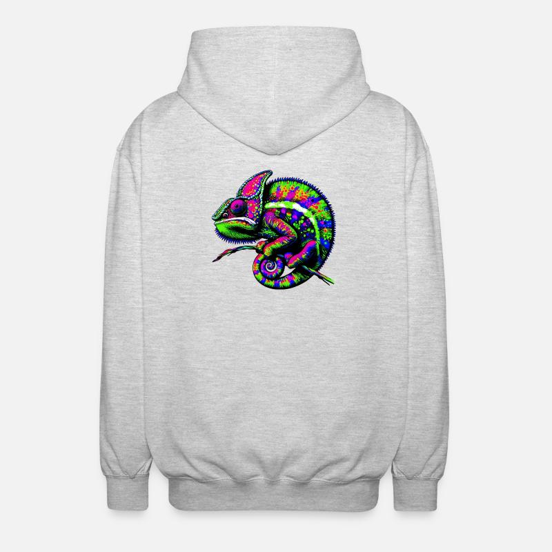 Chamäleon - Unisex Kapuzenjacke - Hellgrau meliert