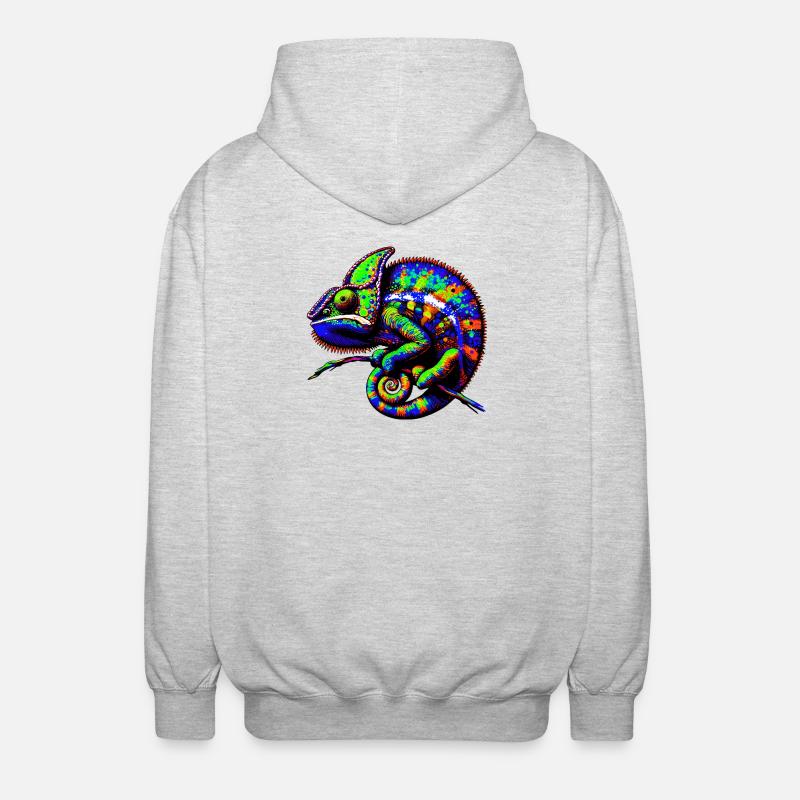Chamäleon - Unisex Kapuzenjacke - Hellgrau meliert