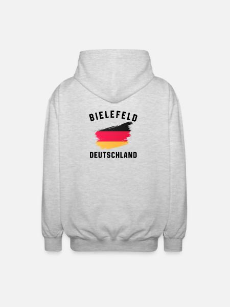 German flag artistic brushstroke - Unisex Hooded Jacket - light heather grey