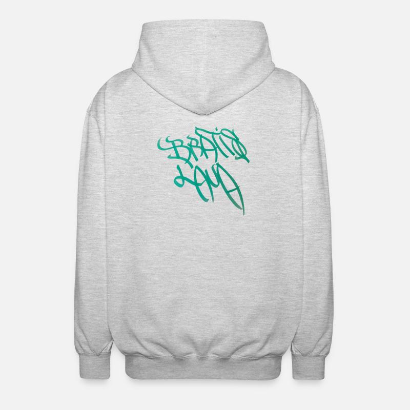 Graffiti Kalligrafie Design Bratislava - Unisex Kapuzenjacke - Hellgrau meliert